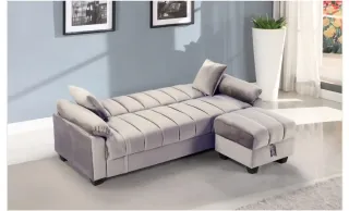 Sofá Chaiselongue Cama Gris