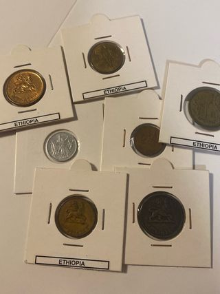 Lote 7 Monedas Etiopía