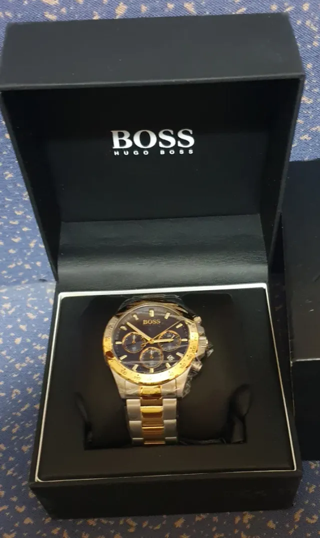 Orologio al quarzo Hugo Boss Hero Chronograph in acciaio dorato 2