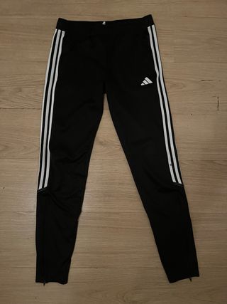 Pantalón Adidas Negro con Rayas Blancas