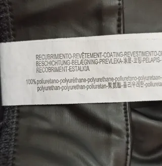 Pantaloni leggings similpelle neri XL