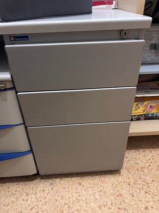 Cassettiera Steelcase in metallo grigio