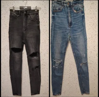 PACK 2 VAQUEROS ROTOS MUJER TALLA 34