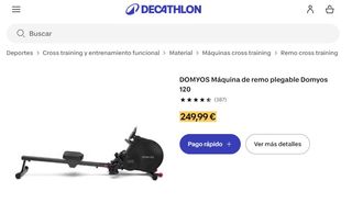 Máquina de Remo Domyos 120 Plegable