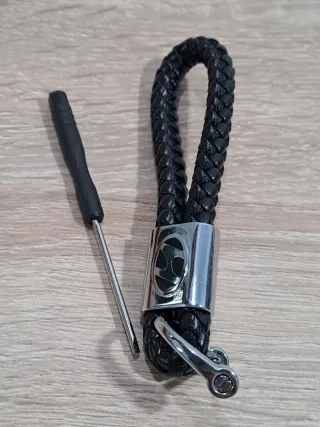 Llavero Coche Piel Trenzada Logo H