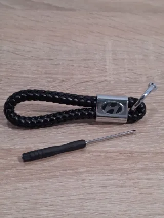 Llavero Coche Piel Trenzada Logo H