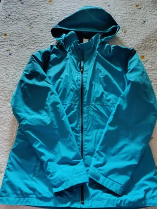 Parka Decathlon impermeable azul talla L
