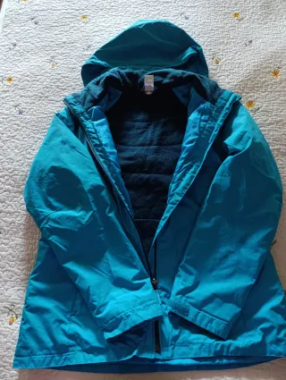 Parka Decathlon impermeable azul talla L