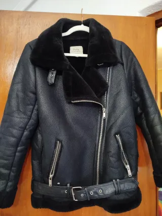 Chaqueta aviador mujer negra
