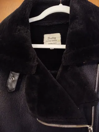 Chaqueta aviador mujer negra