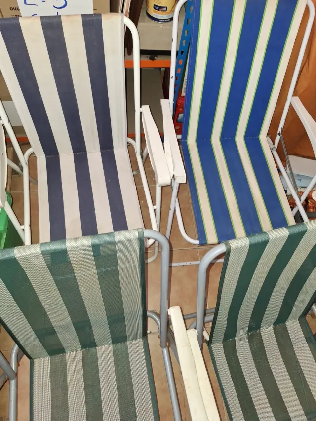 Lote 4 Sillas Playa Plegables