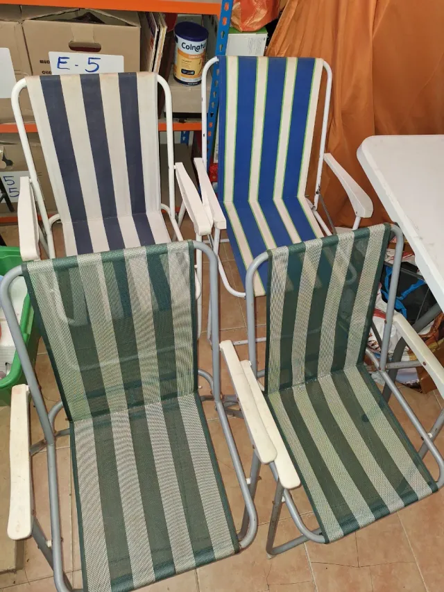 Lote 4 Sillas Playa Plegables