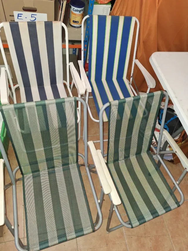 Lote 4 Sillas Playa Plegables