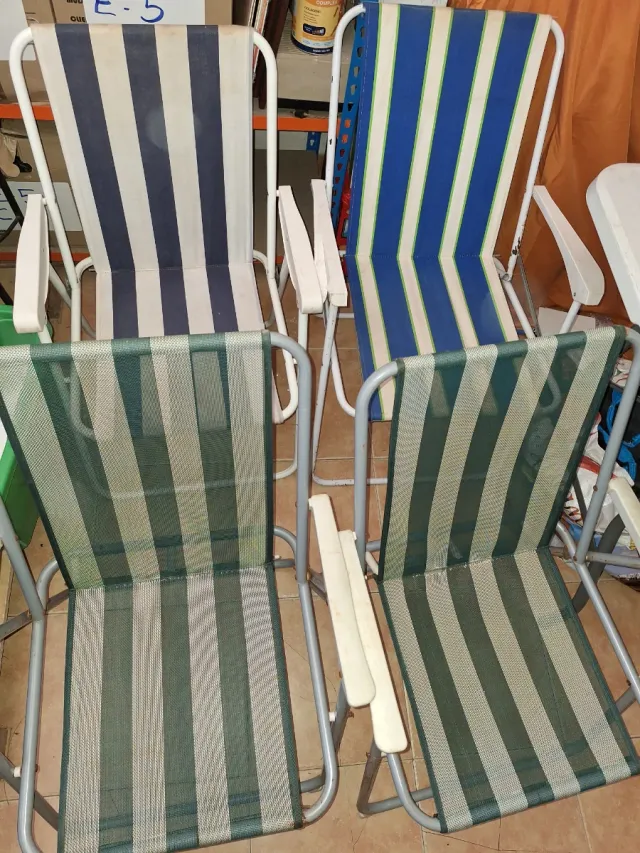 Lote 4 Sillas Playa Plegables