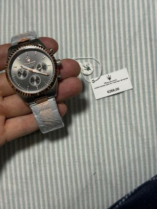 Reloj Maserati Competizione 43mm Oro y Plata