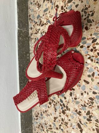 Sandalias Rojas Talla 38