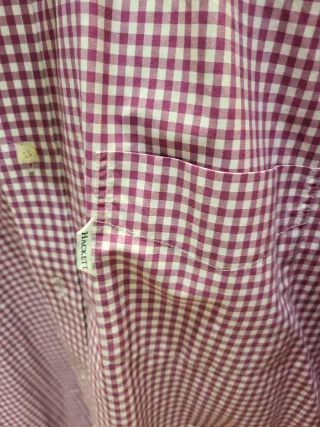 Camisa Hackett cuadros roja y blanca