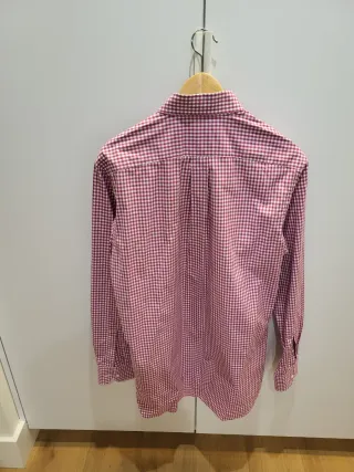 Camisa Hackett cuadros roja y blanca