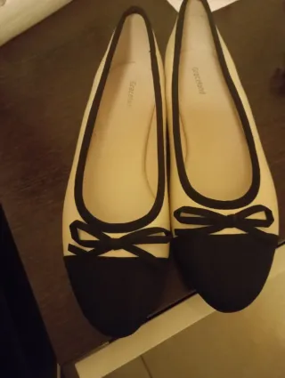 Manoletinas Graceland Beige/Negro Talla 40