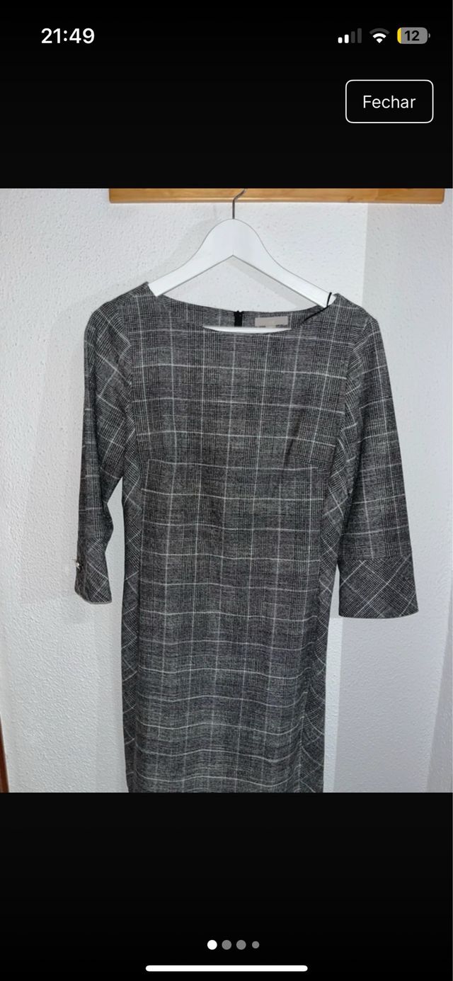 Vestido H&M xadrez tam 38