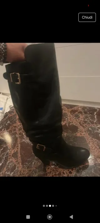 Stivali donna neri tacco alto tg 40