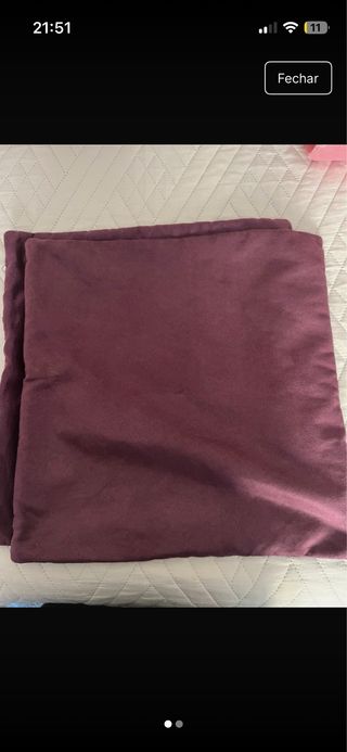 2 Fronhas Decorativas Roxas