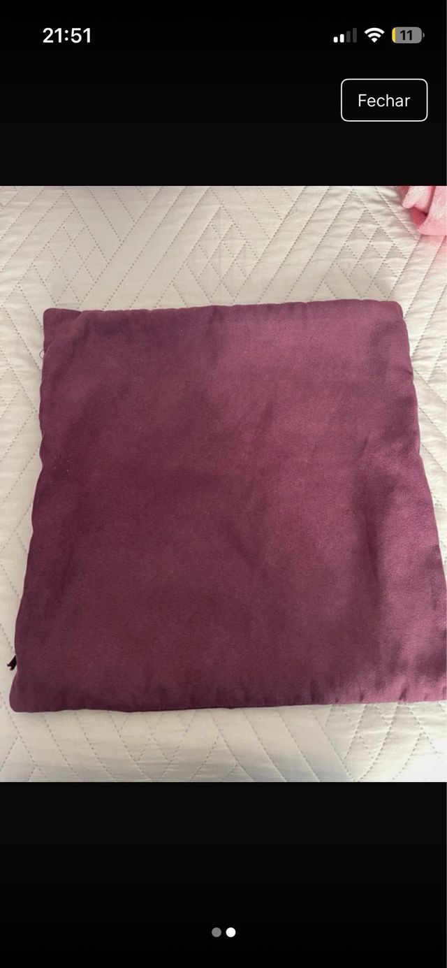 2 Fronhas Decorativas Roxas