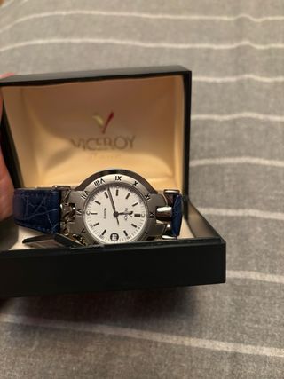 Reloj Viceroy Mujer Esfera Blanca Correa Azul Date