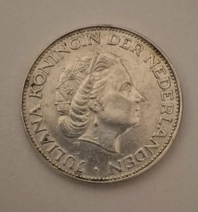 Holanda 2.5 Gulden 1962 Plata