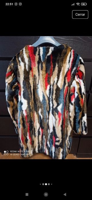 Abrigo pelo Zara Talla M
