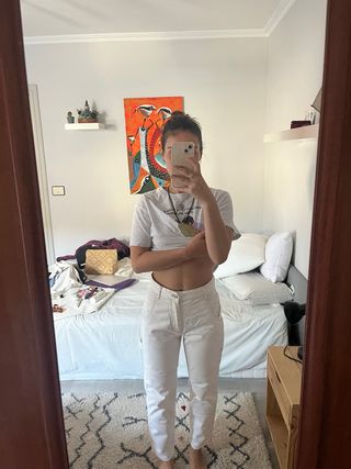 Pantalón blanco Pull&Bear