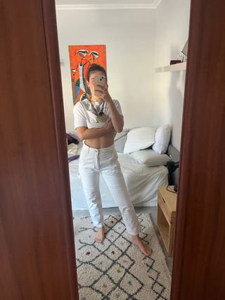 Pantalón blanco Pull&Bear