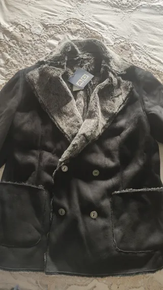 Chaqueta Adolfo Domínguez Piel/Pelo Negra
