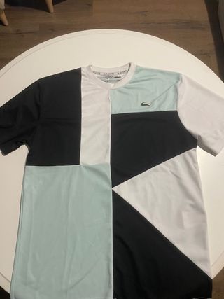 Camiseta Lacoste Talla L Bloques Color