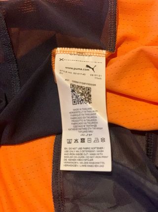 Camiseta Crop Puma Naranja y Gris