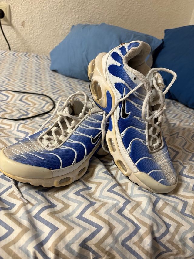 Zapatillas Nike Tn Azules y Blancas