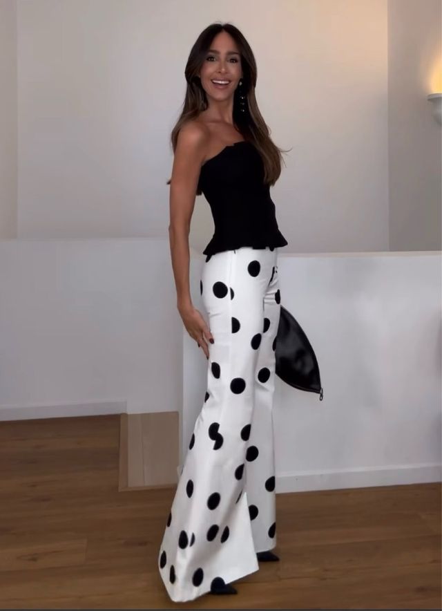 Pantalón flare lunares