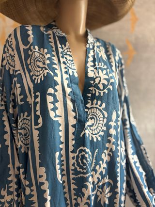 Vestido Zara Boho Estampado T XXL.