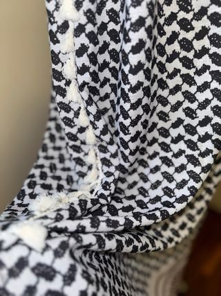 Falda Palestina Negra y Blanca