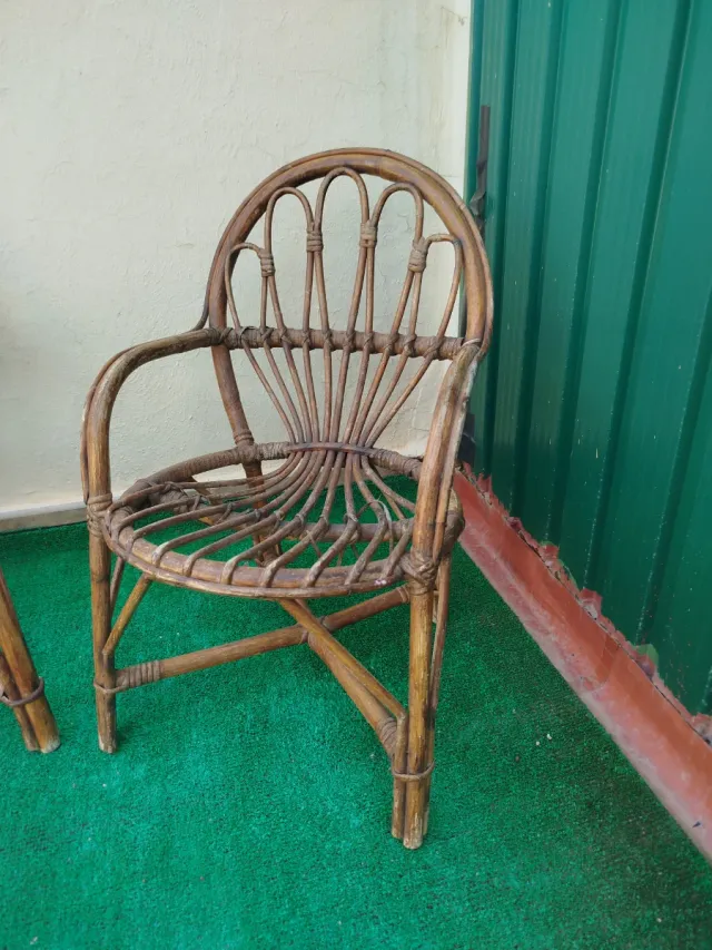 2 Sillas Mimbre Infantiles