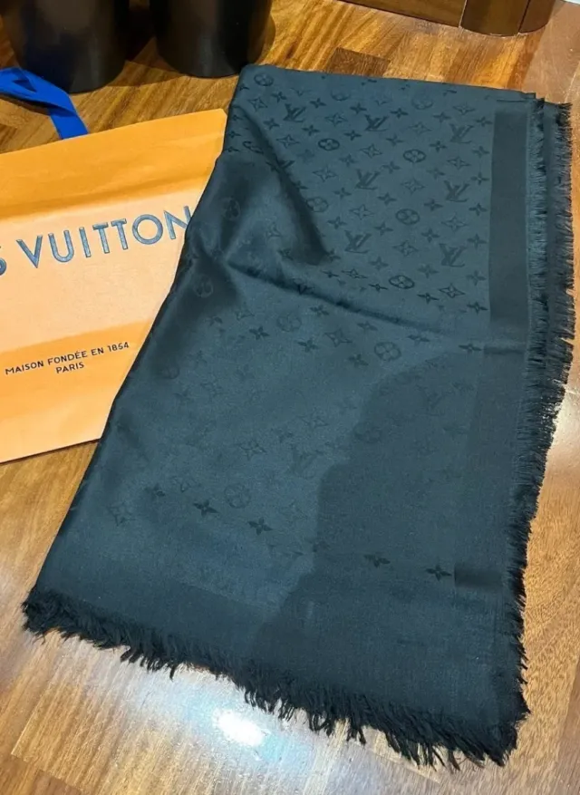 Foulard Louis Vuitton 140x140 cm Nero