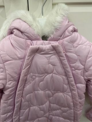 Tuta da neve rosa con cappuccio