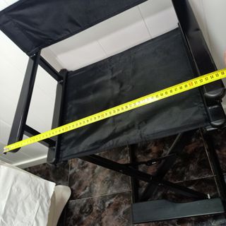 Silla de maquillaje  plegable negra