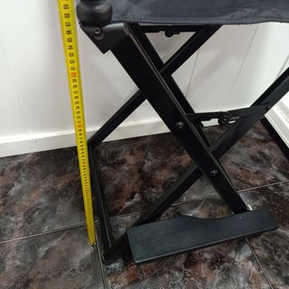 Silla de maquillaje  plegable negra