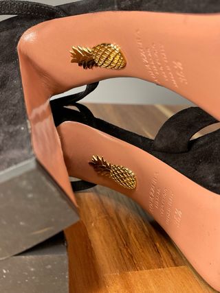 Aquazzura Sandalias Tacón Plataforma Negro