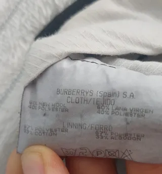 Pantalón de traje gris Burberry talla 52