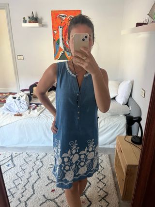 Vestido vaquero bordado