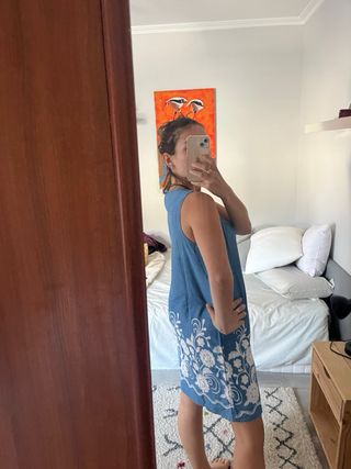Vestido vaquero bordado