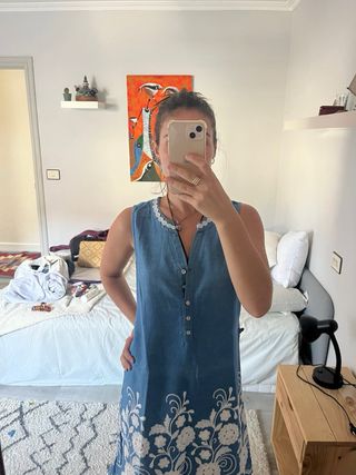 Vestido vaquero bordado