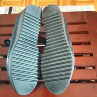 Zapato cordones piel azul T.39